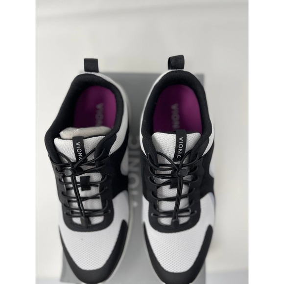 Vionic Olessa Black and White Orthotic Mesh Sneaker in Size 7 NEW - Picture 7 of 7